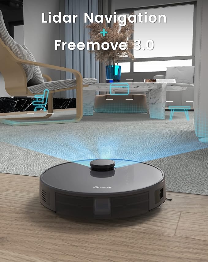 Lefant Robot Vacuum, 2200Pa Suction, 120 Min Runtime, Self-Charging Robotic Vacuum Cleaner, Slim, Quiet, WiFi/APP/Alexa