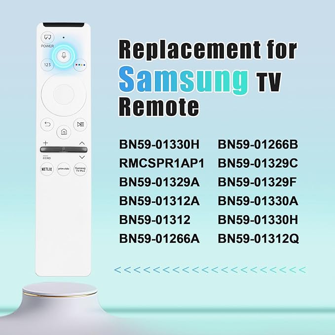 Voice Remote for Samsung Smart TV Remote Control Replacement, Universal for Samsung Remote Control (BN59-01330H / RMCSPR1AP1) for Frame Crystal UHD QLED QLED QN Smart TVs