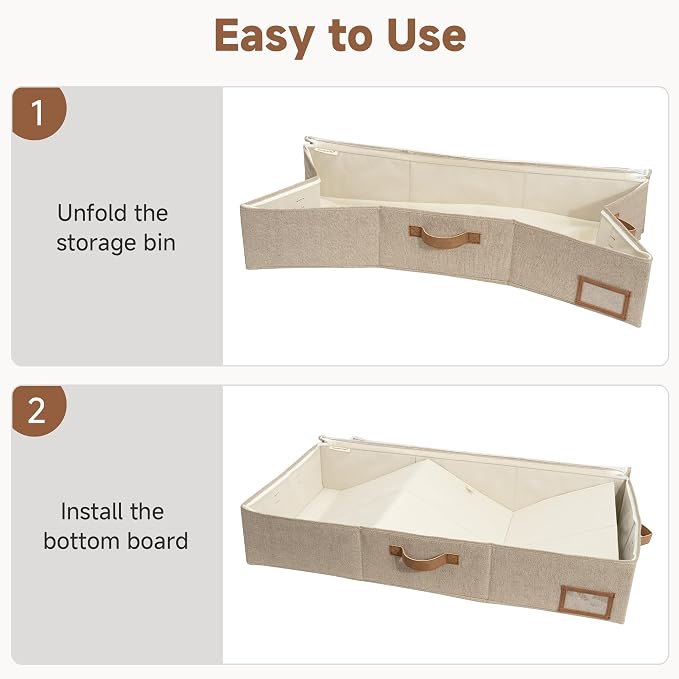 StorageWorks 6 Inch Low Profile Under Bed Storage Containers - Image 7