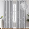 Light Grey Blackout Curtains 108 Inches Long, Light Blocking Thermal Insulated by ESTELARTEXTILER