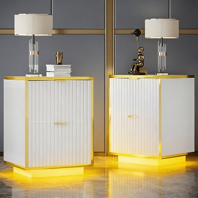 4ever2buy Modern Nightstand Set of 2 by 4ever2buy