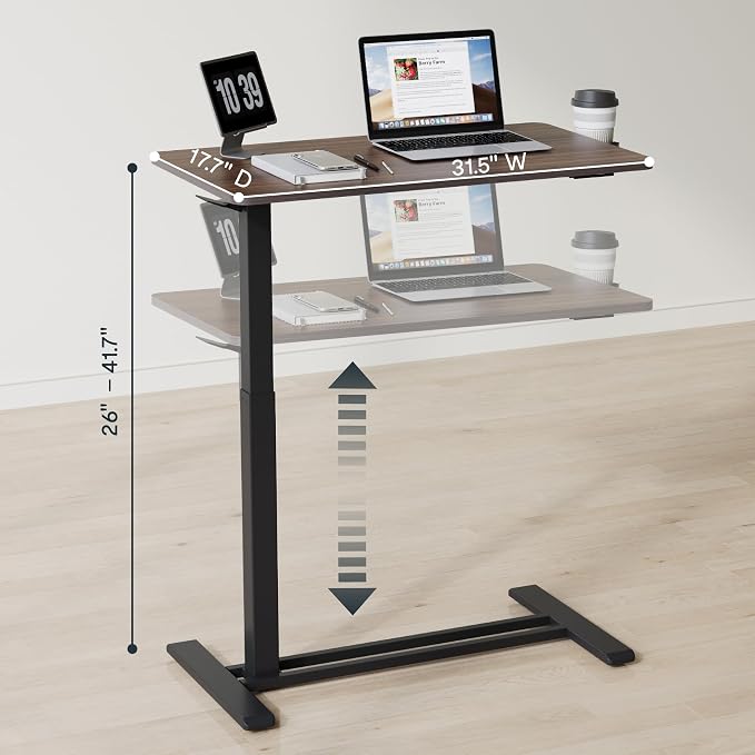 FLEXISPOT H7 32" Pneumatic Height-Adjustable Overbed Table - Image 3