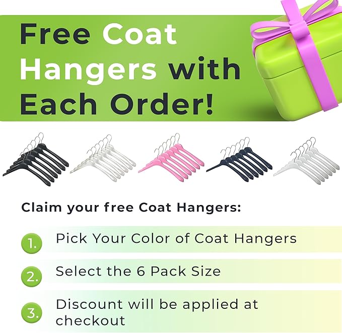 All Hung Up Hangers Plastic Coat Hangers, Clothes Hangers (Navy Blue, 36pk)