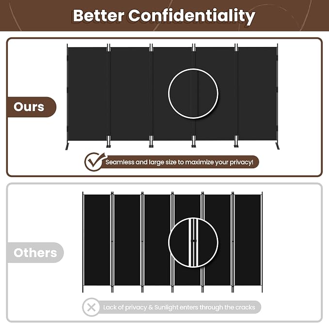 Room Divider 5 Panel Privacy Screen - Image 6