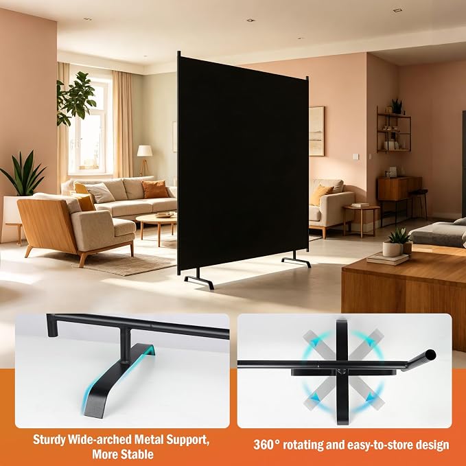 Room Divider Panel, 100% Blackout Privacy Screens - Image 6
