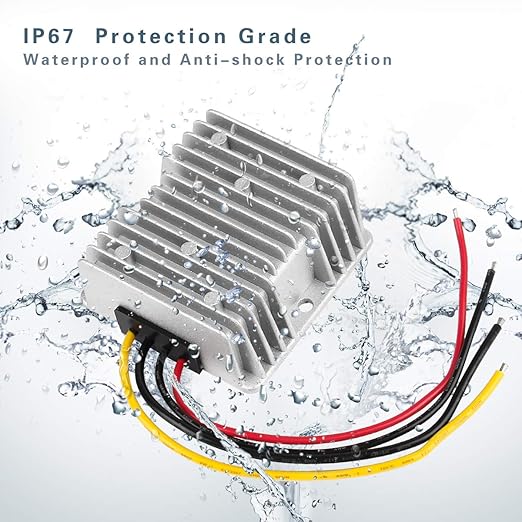 12V 240W DC-DC Converter Voltage Regulator, Step Down 24V to 12V 20A, Waterproof Module Power Supply for Golf Cart Accessories, Club Car Transformer