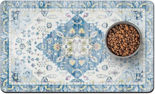 Pet Food Mats for Floor, Absorbent Dog Mat for Food and Water Dispenser Mat, Dog Food Mat Quick Dry Cat Food Mat Pet Supplies