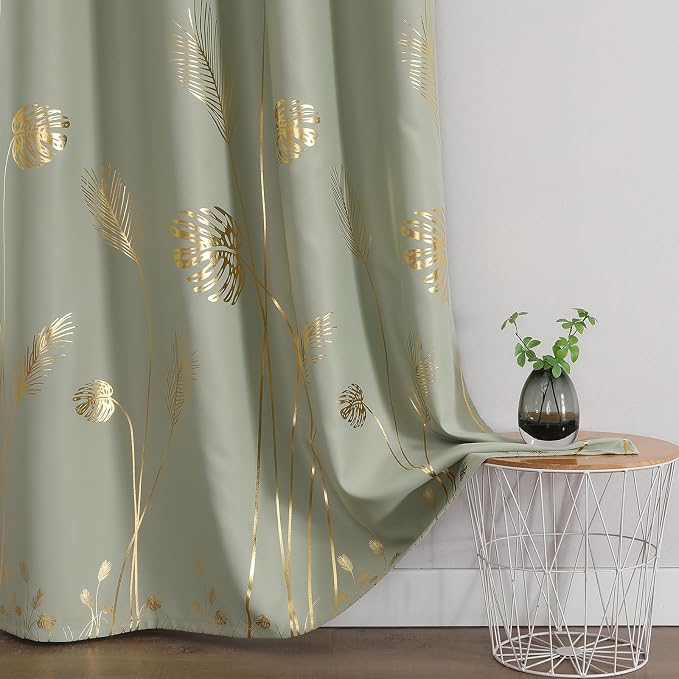 Sage Green Thermal Insulated Blackout Curtains 72 Inches Long - Image 3
