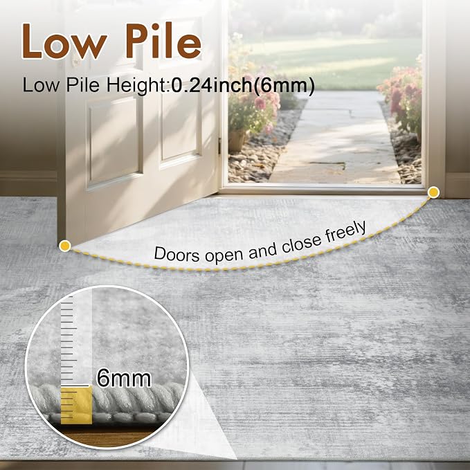 4x6 Ft Area Rugs for Living Room, Soft Non-Slip Washable Rugs Modern Abstract - Image 7