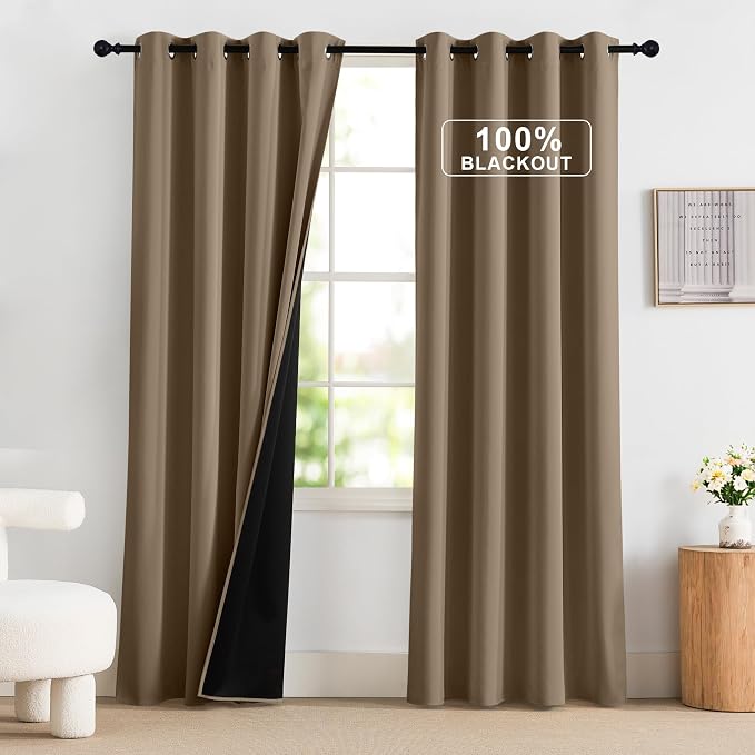 NICETOWN 100% Blackout Curtains 84 inch Long by NICETOWN