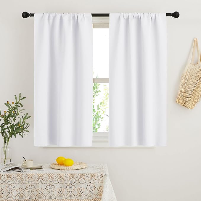 RYB HOME French Door Window Curtain Coverings, Rod Pocket | Thermal Insulated by RYBHOME