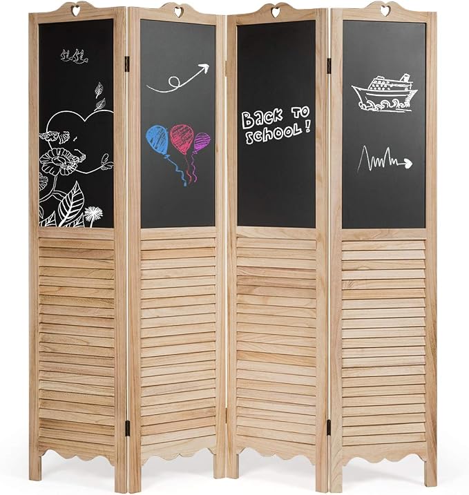 Giantex 4 Panel Room Dividers, 5.7 Ft Folding Privacy Screen by Giantex