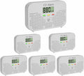 Carbon Monoxide Detector Powered by AA Battery (not Included), CO Monitoring Alarm with LCD Display Screen, Used for Home Basement Kitchen, Hotel Garage, Bedroom, Living Room Voice Alarm 6 Pack