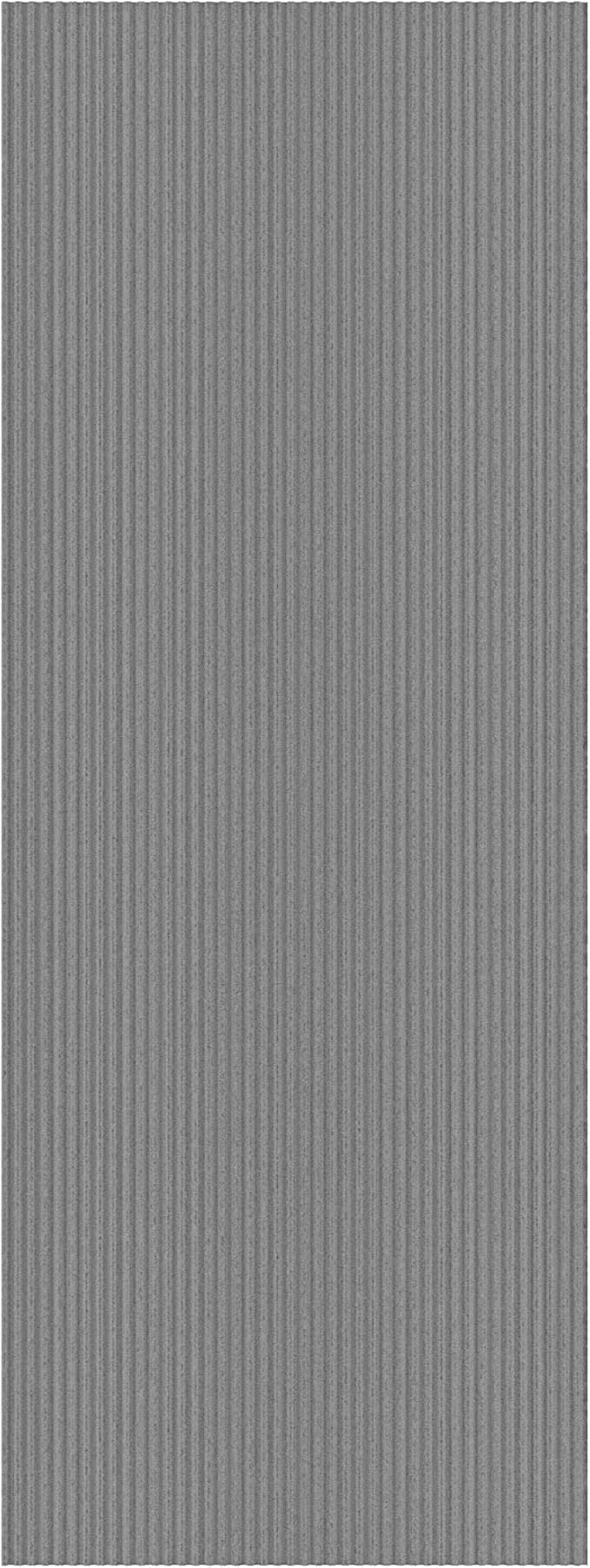 Ottomanson 3'11" x 12' Hallway Runner with Scraper Pile - Extra Durable Non-Slip Rug Mat for Indoor & Outdoor Use - Ideal for Kitchen, Entryway & Garage - High-Traffic Carpet, Gray