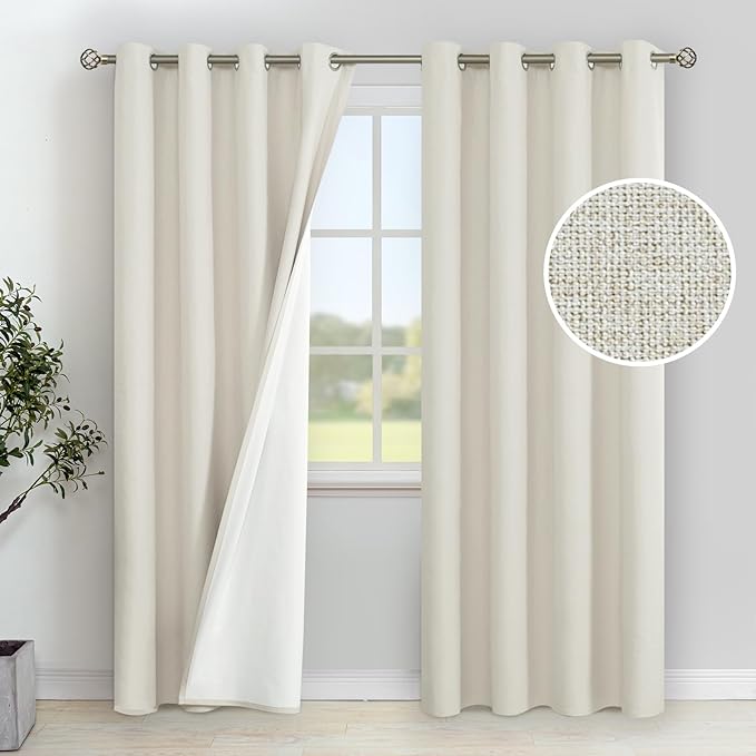 YoungsTex Linen 100% Blackout Curtains by YoungsTex