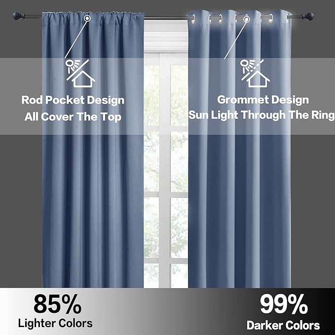 RYB HOME RV Curtains for Camper Windows, Mini Small Blackout Curtain Tiers | - Image 5