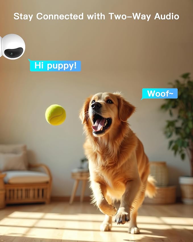ARENTI 5G Indoor Security Camera 2 Pack, 4MP Pet Camera with Speaker for Dog/Cat, Baby Monitor with Phone App, Dual-Band WiFi, Auto Tracking, Super Night Vision, 64G Local Storage (P2Q 64G 2PC)