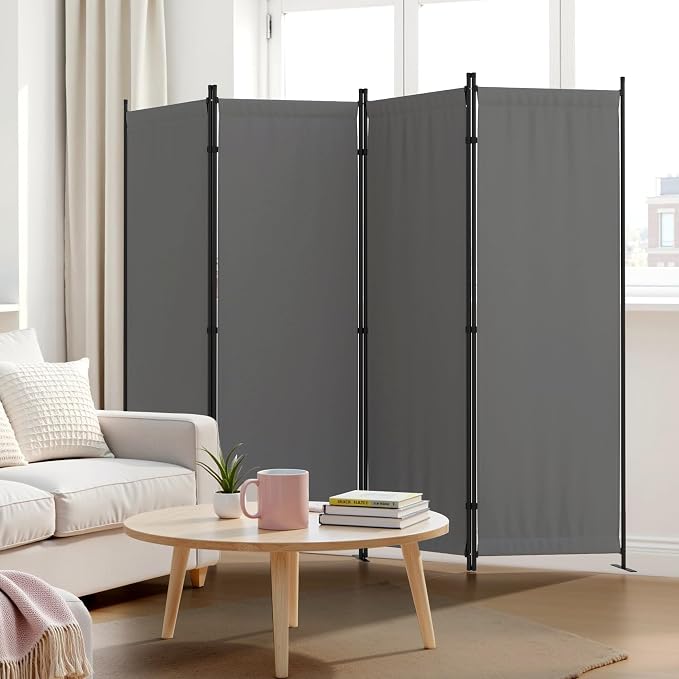 Privacy Screen Room Divider as Dressing Screen 4 Panel Wall Room Divider - Image 9