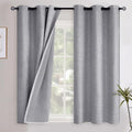 YoungsTex Grey Linen Blackout Curtains by YoungsTex