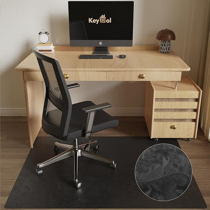 50" x 60" Office Mat for Hardwood Floor with 3D Feather Design,Waterproof&Non-Slip Computer Floors Mat,Utility Office Floor Mats for Rolling Chairs Hardwood,Office Chair Floors Protector for Home&Game