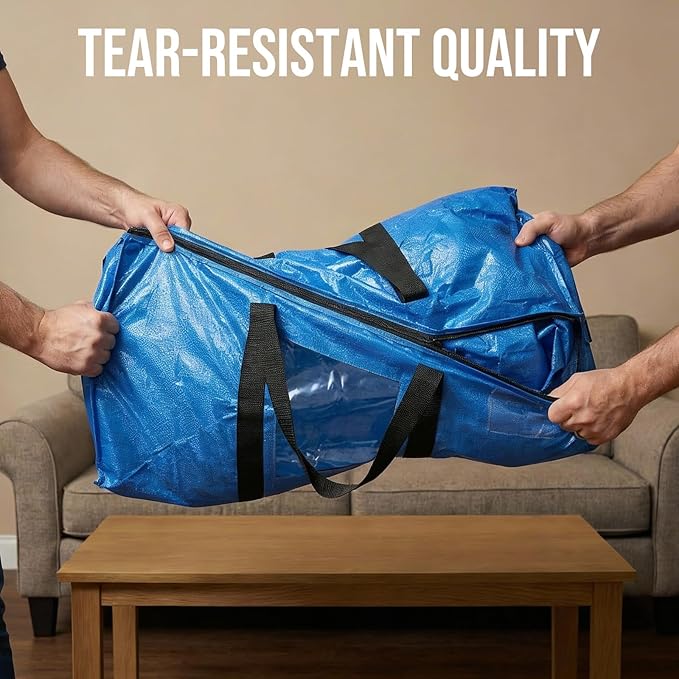 TAILI 2 Pack Blue Extra Large Moving Bags, Storage Bags - Image 7