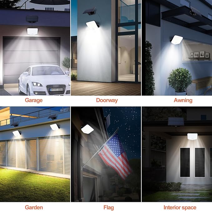 JumJam Solar Flood Lights Outdoor Waterproof IP65, 153 High Brightness LED 9000K, 3 Lighting Modes, Solar Motion Lights Outdoor Waterproof with Remote, Solar Lights Outdoor for Yard, Patio, Garage