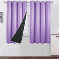 100% Blackout Curtains 52 x 63 Inch/Lavender Curtains 2 Panels by Lemomo