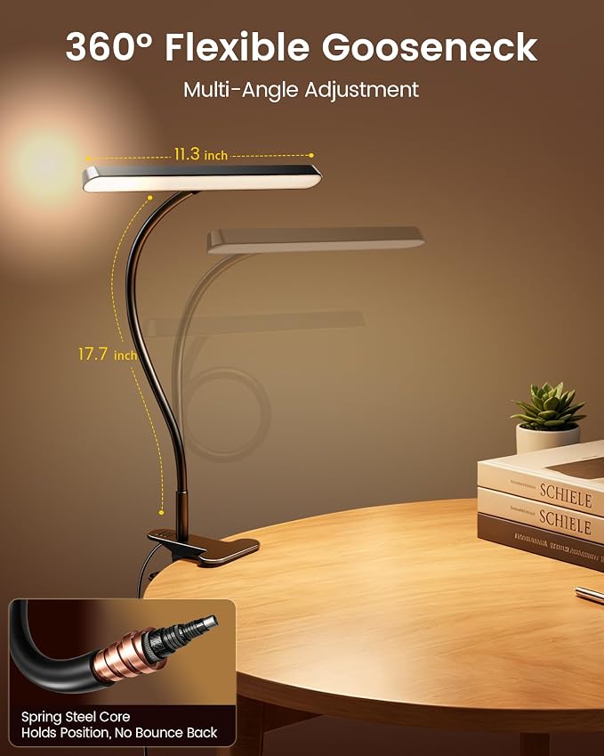 Glocusent 7W Clip on Light, 57 LED Reading Light - Image 5
