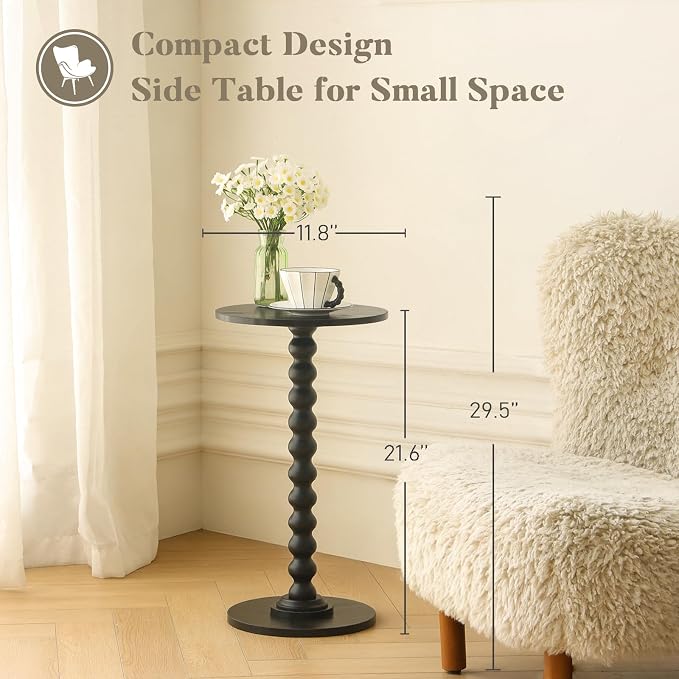 Fultyle Round Side Table, Small Drink Table - Image 4