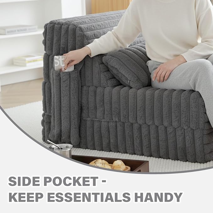 Folding Sofa Bed Twin Size, Convertible Sleeper Chair Mattress - Image 4