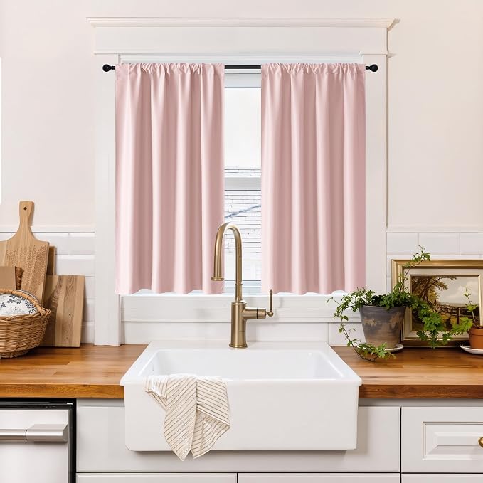 RYB HOME 100% Blackout Short Curtains by RYBHOME