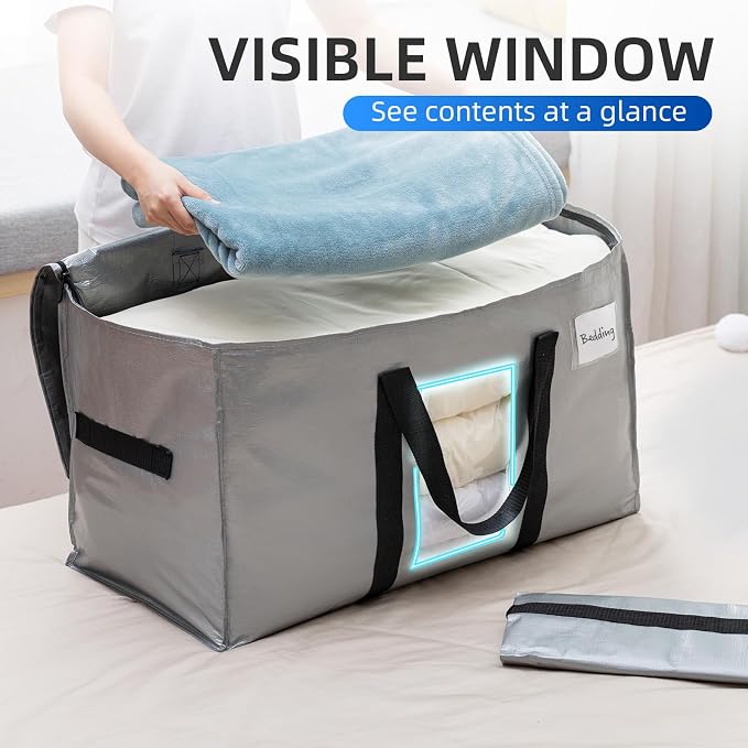TAILI 10 Pack Silver XXL Moving Bags, Storage Bags - Image 3