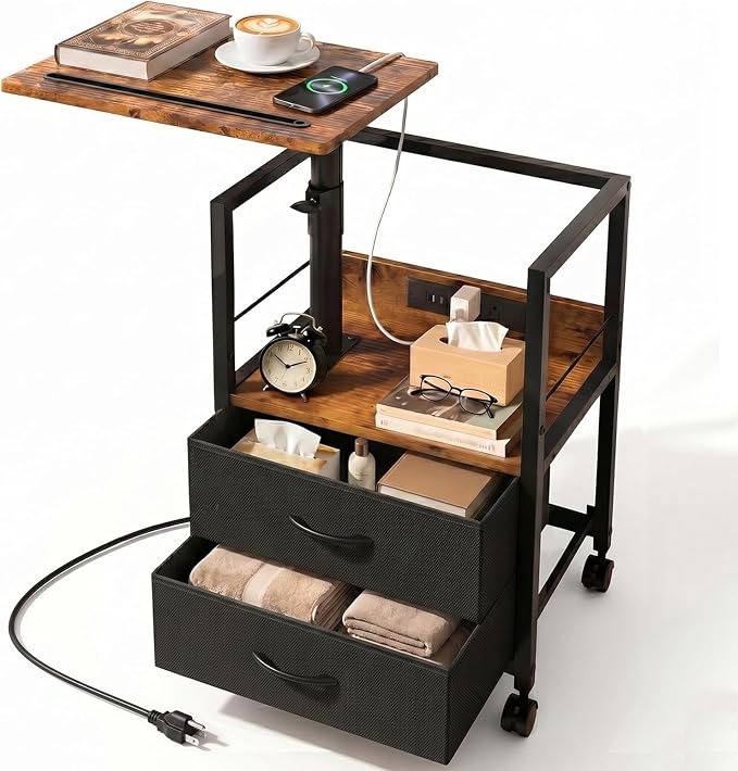 Faesun Swivel Lift Top Nightstand by Faesun