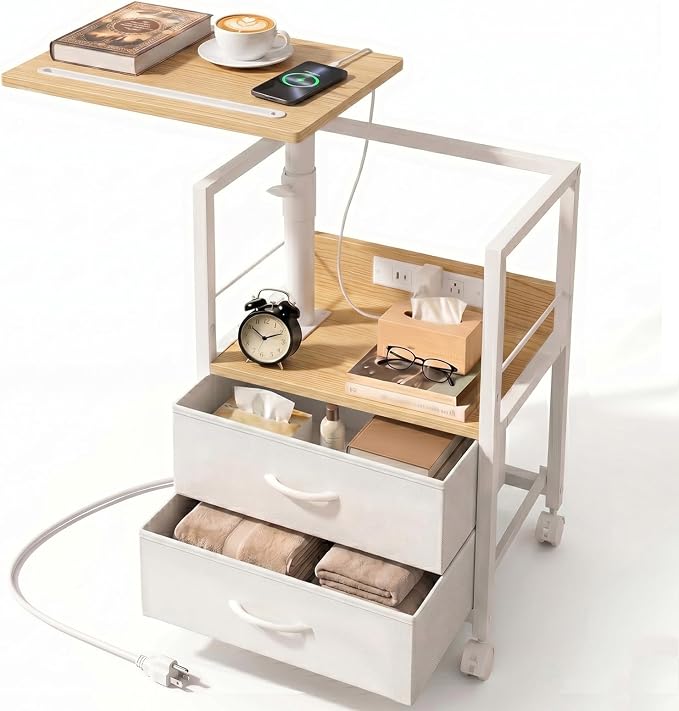 Faesun Swivel Lift Top Nightstand by Faesun