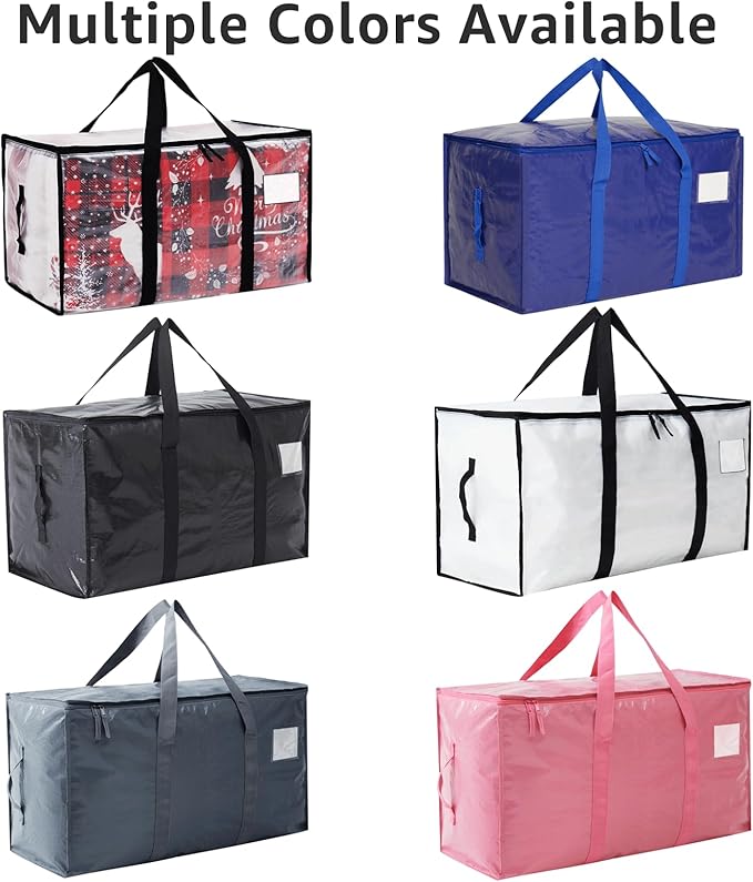 Moving Bags Heavy Duty Extra Large, Moving Boxes, Moving Supplies Essentials,Storage Bins with Lids, Plastic Packing Totes, Storage Bags for Clothes with Handles & Zippers(Pink, 8 Pack)