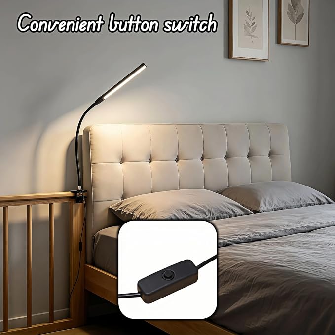 BUBBLE-FLY LED Clip on Reading Light, USB Desk Lamp - Image 4