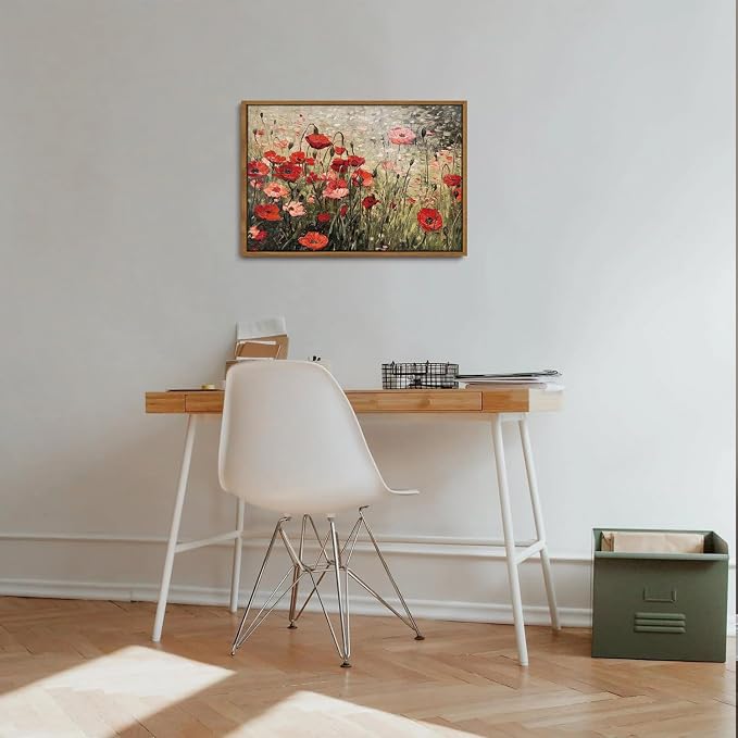 OIQArtOIQ Vintage Landscape Canvas Wall Art Framed Natural Scenery Painting - Image 6