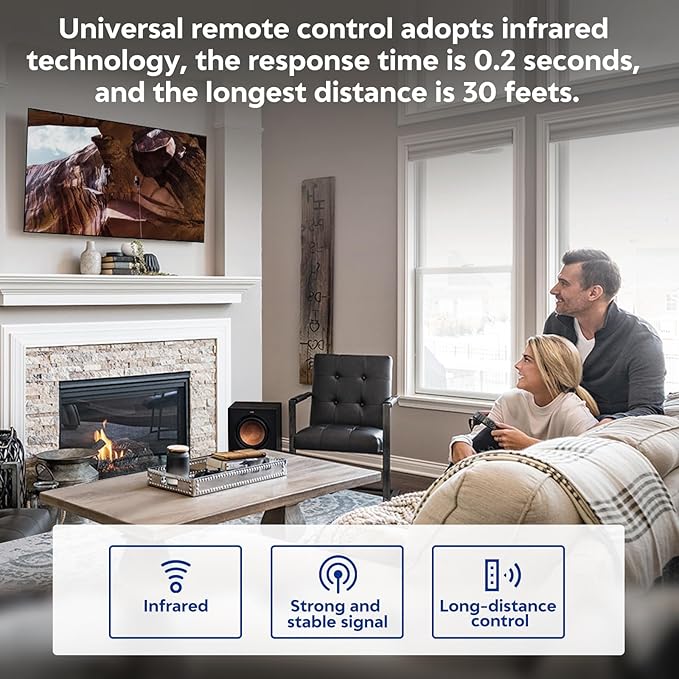 Universal-TV-Remote-Control Compatible with Samsung/LG/Vizio/Hisense/Sony/Philips/Onn/Sharp/RCA/Element/Westinghouse/Sanyo/Emerson TV and More Brand Smart TVs