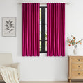 PRIMROSE Hot Pink Velvet Curtains 63 inch Long by PRIMROSE