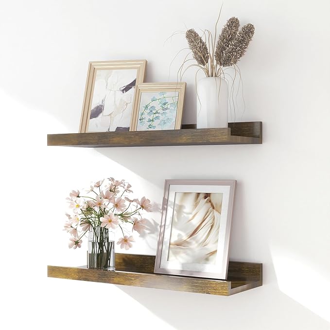 Brown Floating Shelves for Wall Decor, 14 in Shelf by Unknown