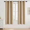 NICETOWN Beige Room Darkening Curtains 72 Inches Long 2 Panels by NICETOWN