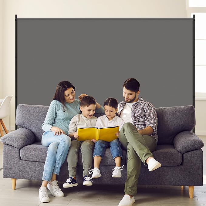 Room Divider, 72x72Inch Large Single Panel Privacy Screen - Image 7
