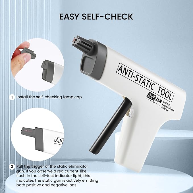 Kylazer Anti Static Gun | Static Eliminator | Static Neutralizer Gun | Static Electricity Remover | Film Cleaning | Lens Dusting|White