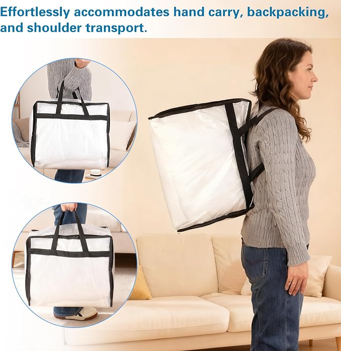 Fixwal Storage Bags 4 Pack 40L Mesh Clear - Image 4