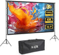 AAJK 100in Projector Screen with Stand,Portable 16:9 4K HD Indoor Outdoor Projection Screen with Wrinkle-Free Design, Ideal for Home Theater and Backyard Cinema – Includes Carry Bag