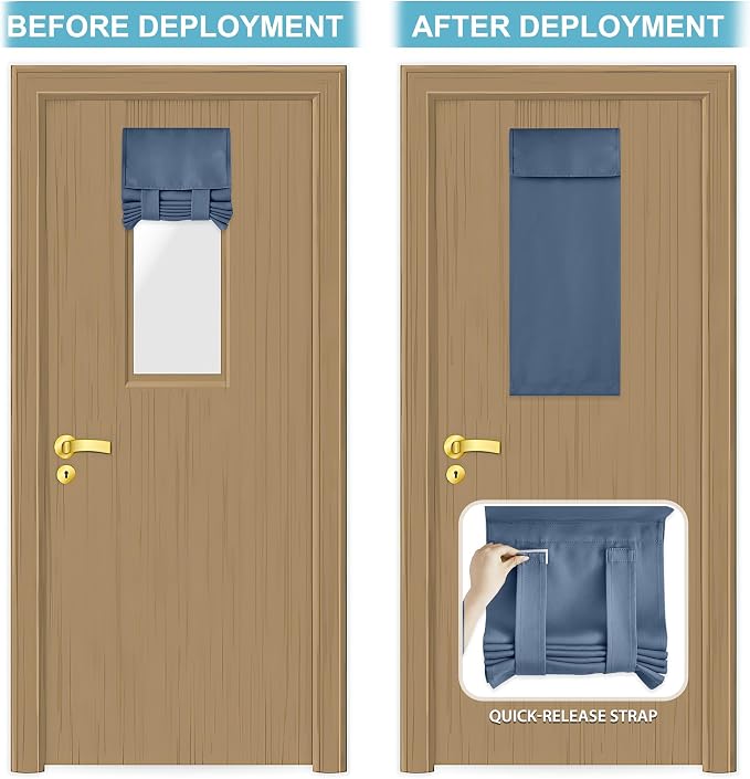RYB HOME Front Door Window Covering Tie Up Small Sidelight Curtain Blackout | - Image 5