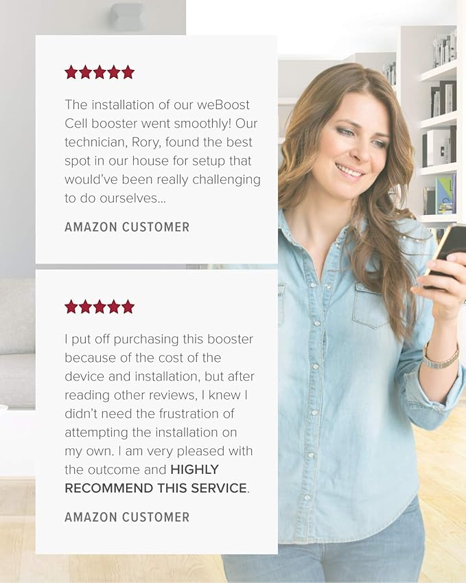 weBoost Installed Home Complete - Cell Phone Signal Booster Kit | Boosts 4G LTE & 5G for Entire Home | All U.S. Carriers - Verizon, AT&T, T-Mobile & more | Made in the U.S. | FCC Approved (mod. 47444)