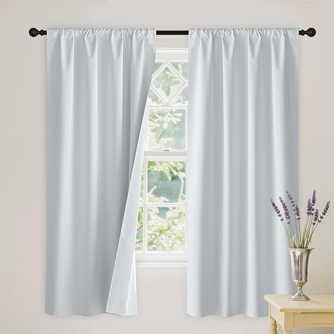 RYB HOME White 100% Blackout Curtains by RYBHOME