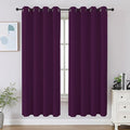 CUCRAF Purple Blackout Curtains 63 inch Length 2 Panels Set, Room Darkening by CUCRAF