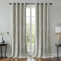 Silver Grey Crushed Velvet Curtains 52x90 inch Luxurious Thermal Insulated Soundproof Drapes for Living Room Bedroom Office Soft and Durable Light-Filtering Window Treatments, 2 Panels